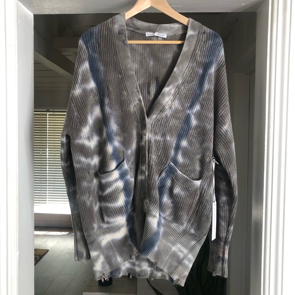 NWT YOUNG FABULOUS AND BROKE Indie Tie Dye Knit Button Cardigan - Picture 2 of 10